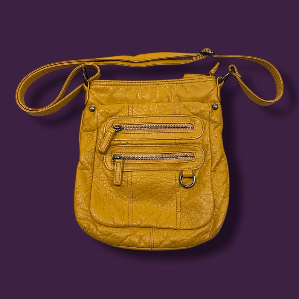 EUC Ampère Creations Vegan Willa Crossbody Bag in Mustard - Picture 2 of 11